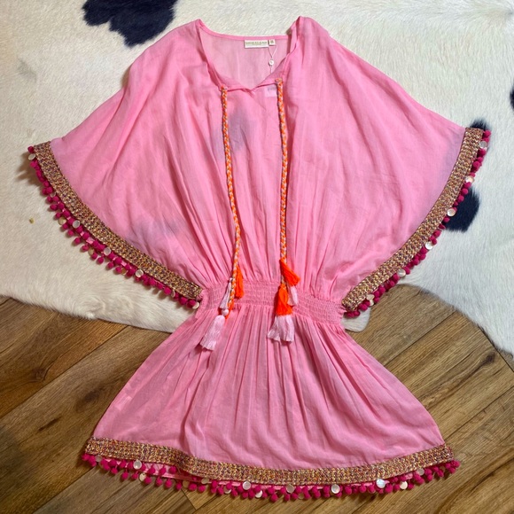 SHIRALEAH PINK DEDE beach COVER-UP - Picture 2 of 9